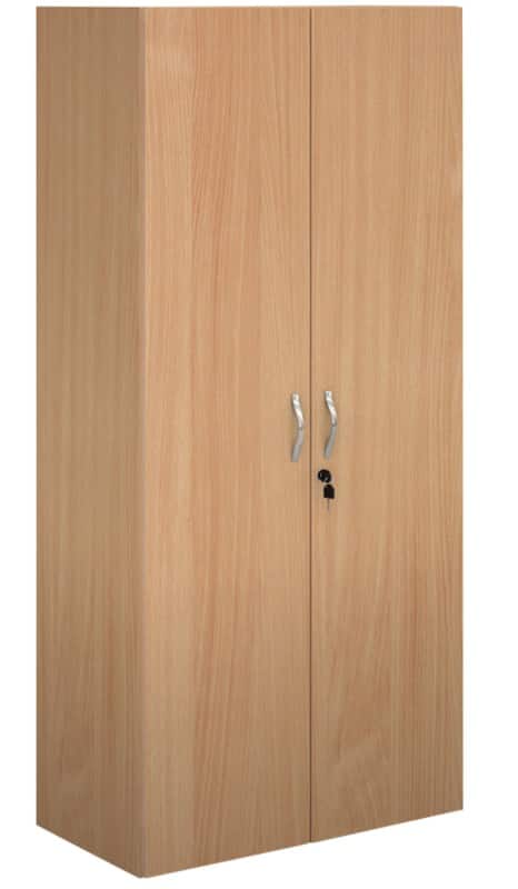 Dams International Cupboard Lockable Melamine Contract 25 756 x 408 x 1630mm Beech