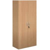 Dams International Cupboard Lockable Melamine Contract 25 756 x 408 x 1630mm Beech