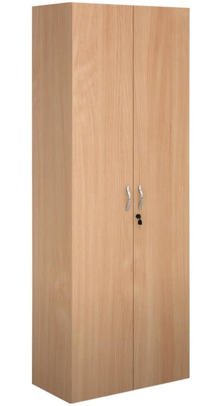 Dams International Cupboard Lockable Melamine Contract 25 756 x 408 x 2030mm Beech