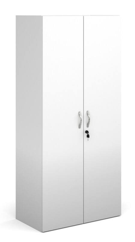 Dams International Cupboard Lockable Melamine Contract 25 756 x 408 x 1630mm White