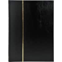 Stamp Album Faux Leather Cover Black 48 pages