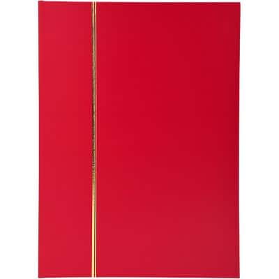 Stamp Album Faux Leather Cover Red 48 pages
