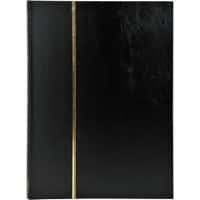 Stamp Album Faux Leather Cover Black 64 pages