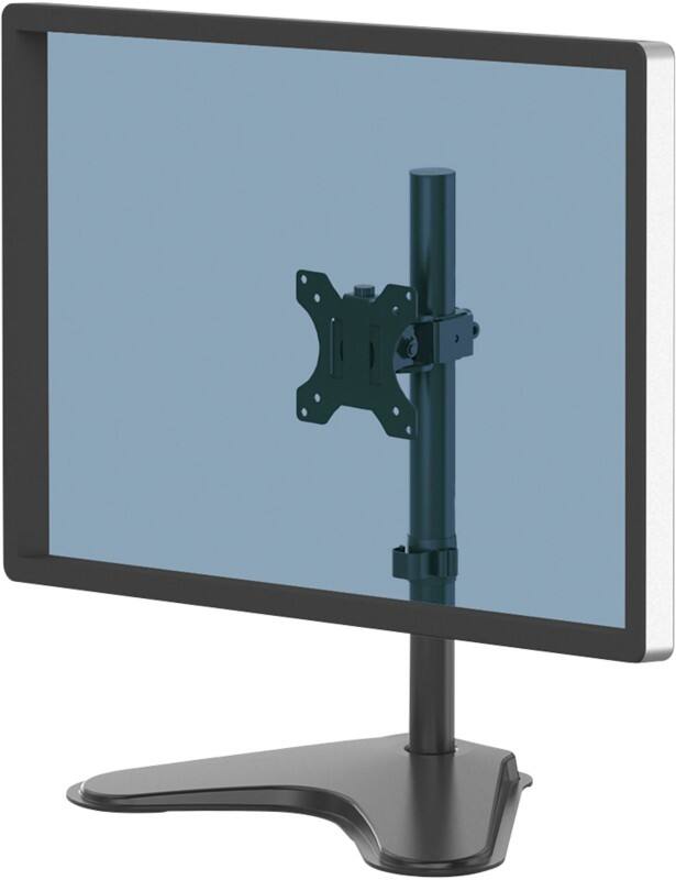 Fellowes Freestanding Single Monitor Arm Height Adjustable 280 x 726 x 465mm 32" Black
