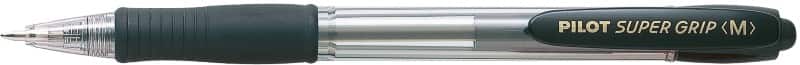 Pilot Super GRIP Black Ballpoint Pen 0.4mm, 12-Pac