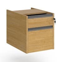 Dams International Fixed Pedestal with 2 Lockable Drawers MFC Contract 25 416 x 590 x 474mm Oak