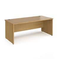 Dams International Rectangular Straight Desk with Oak finish MFC Top, Panel Legs  Contract 25 1800 x 800 x 725mm