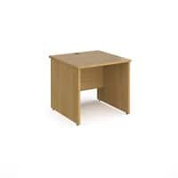 Dams International Rectangular Straight Desk with Oak finish MFC Top, Panel Legs  Contract 25 800 x 800 x 725mm