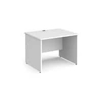 Dams International Rectangular Straight Desk with White MFC Top and  Panel Legs Contract 25 1000 x 800 x 725mm