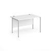 Dams International Rectangular Straight Desk with White MFC Top and Silver H-Frame Legs Contract 25 1200 x 800 x 725mm
