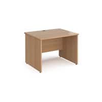 Dams International Rectangular Straight Desk with Beech Coloured MFC Top and Panel Legs Contract 25 1000 x 800 x 725mm