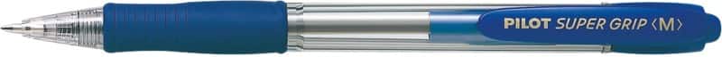 Pilot Super GRIP Retractable Ballpoint Pen Blue 0.4 mm Medium Ballpoint Refillable Pack of 12