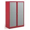 Bisley Tambour Cupboard Lockable Steel & Aluminium DST65R 1000 x 470 x 1570 - 1585mm Red