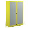 Bisley Tambour Cupboard Lockable Steel & Aluminium DST65YE 1000 x 470 x 1570 - 1585mm Yellow