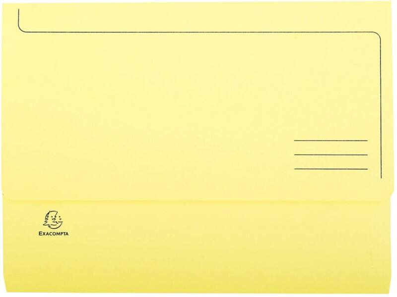 Exacompta Document Wallet 47979E A4 Card Landscape 32.5 (W) x 2.1 (D) x 24.5 (H) cm Yellow Pack of 180