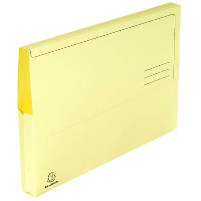 Exacompta Document Wallet 47979E A4 Card Landscape 32.5 (W) x 2.1 (D) x 24.5 (H) cm Yellow Pack of 180