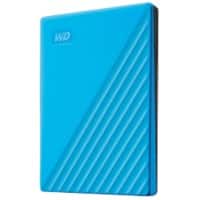 Western Digital 2 TB Hard Drive Portable External My Passport USB 3.2 Type A Automatic backup, Password protection Blue