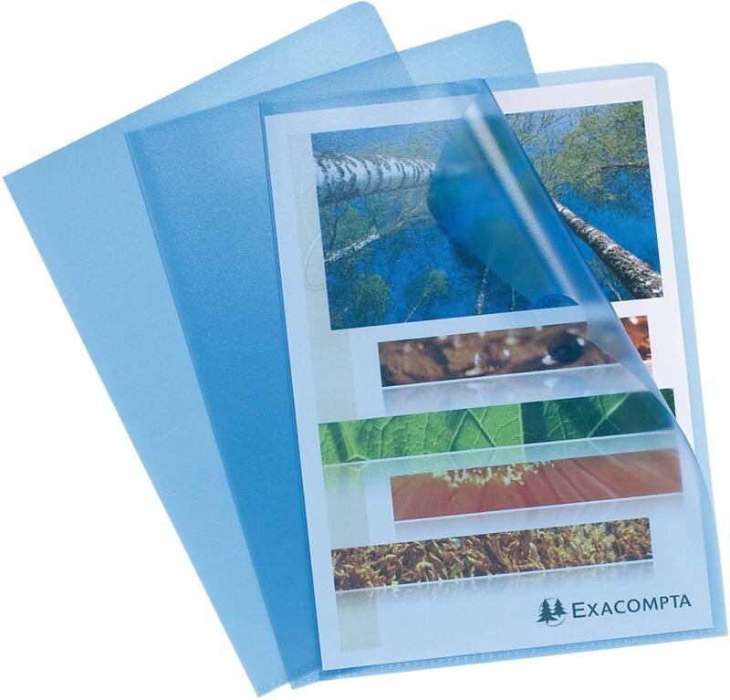 Exacompta Cut Flush Folder 56112E Blue Polypropylene 120 Microns Pack of 100