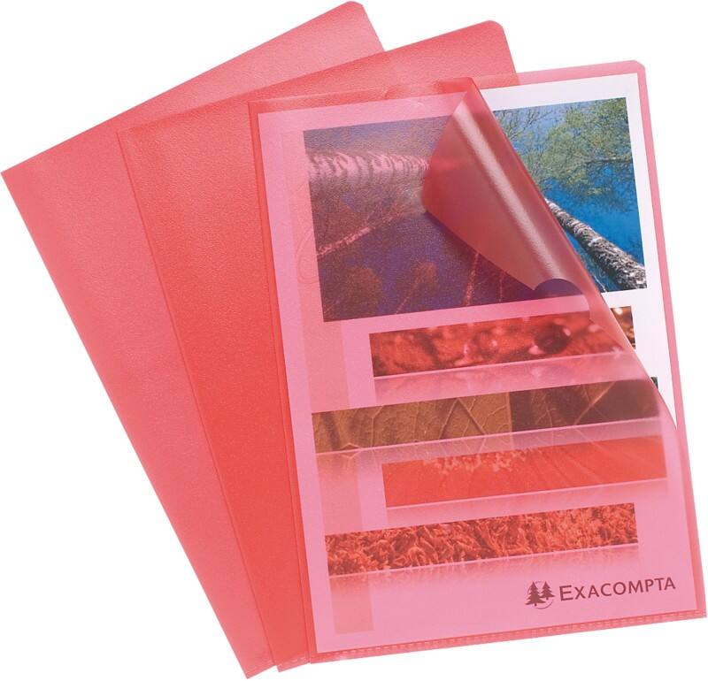 Exacompta Cut Flush Folder A4 Red Polypropylene 120 Microns Pack of 100