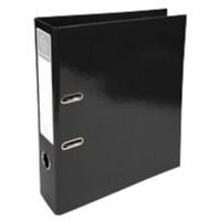 Exacompta Iderama Prem Touch Lever Arch File A4 70 mm Black 2 ring 53621E PVC (Polyvinyl Chloride) Glossy Portrait  Pack of 10