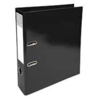Exacompta Iderama Prem Touch Lever Arch File A4 70 mm Black 2 ring 53621E PVC (Polyvinyl Chloride) Glossy Portrait Pack of 10