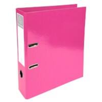 Exacompta Iderama Lever Arch File A4 70 mm Pink 2 ring 53624E Cardboard Glossy Portrait  Pack of 10