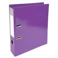 Exacompta Iderama Wide Lever Arch File A4 70 mm Purple 2 Rings 53626E Cardboard Glossy Portrait  Pack of 10