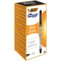 BIC Gelocity Stic Rollerball Pen 0.5 mm Black Pack of 30