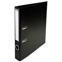 Exacompta Prem Touch Lever Arch File A4 50 mm Black 2 ring 53541E Cardboard, PP (Polypropylene) Portrait  Pack of 10
