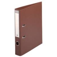 Exacompta Prem Touch Narrow Lever Arch File A4 50 mm Brown 2 Rings 53546E Cardboard, PP (Polypropylene) Portrait  Pack of 10