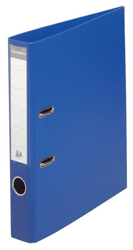 Exacompta Prem Touch Narrow Lever Arch File A4 50 mm Dark Blue 2 Rings 53552E Plastic Portrait  10 Pieces
