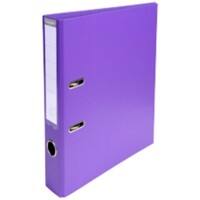 Exacompta Prem Touch Lever Arch File A4 50 mm Dark Purple 2 ring 53557E Cardboard, PP (Polypropylene) Portrait  Pack of 10