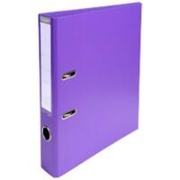 Exacompta Prem Touch Lever Arch File A4 50 mm Dark Purple 2 ring 53557E Cardboard, PP (Polypropylene) Portrait Pack of 10