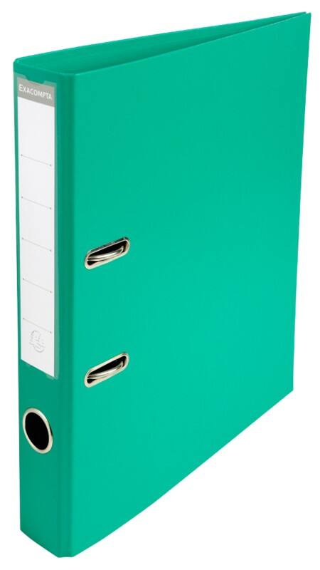 Exacompta Prem Touch Narrow Lever Arch File A4 50 mm Green 2 Rings 53543E Plastic Portrait  10 Pieces