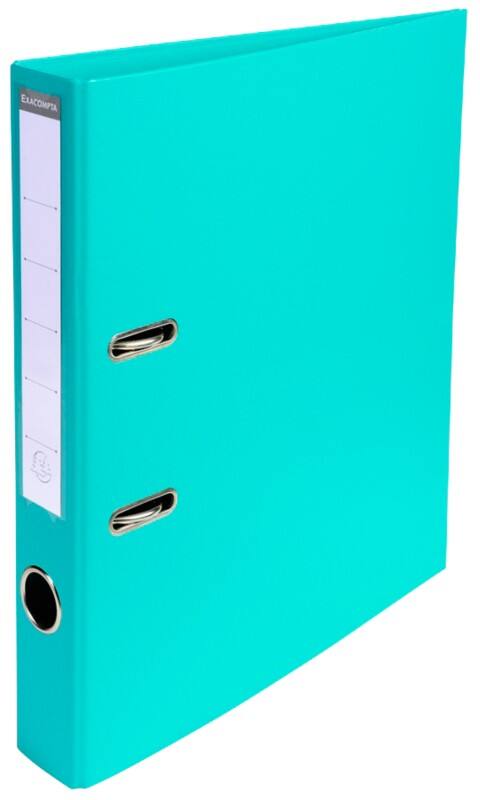 Exacompta Prem Touch Narrow Lever Arch File A4 50 mm Light Green 2 Rings 53503E Plastic Portrait  10 Pieces