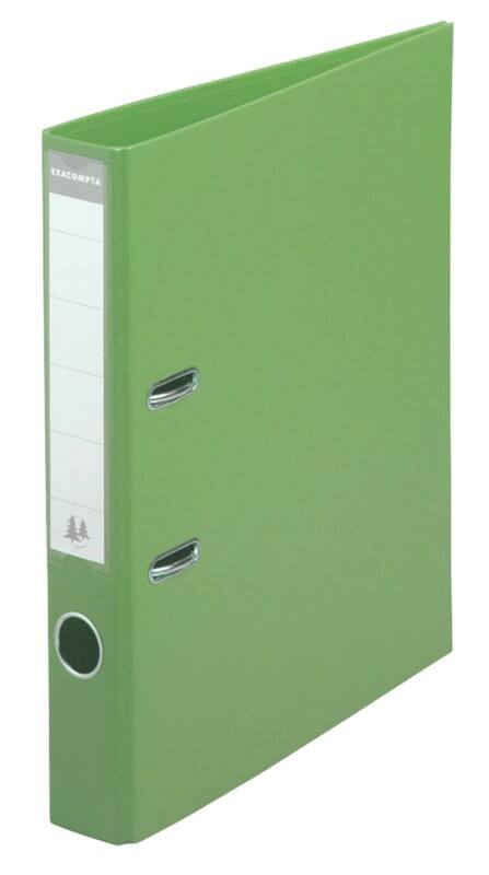Exacompta PremTouch Narrow Lever Arch File A4 50 mm Anise Green 2 Rings 53556E Plastic Portrait  10 Pieces