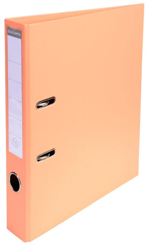 Exacompta Prem Touch Narrow Lever Arch File A4 50 mm Salmon 2 Rings 53505E Plastic Portrait  10 Pieces