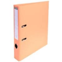 Exacompta Prem Touch Lever Arch File A4 50 mm Salmon 2 Rings 53505E Cardboard, PP (Polypropylene) Portrait  Pack of 10