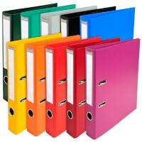 Exacompta Prem Touch Lever Arch File A4 50 mm Assorted 2 ring 53054E Cardboard, PP (Polypropylene) Portrait  Pack of 10