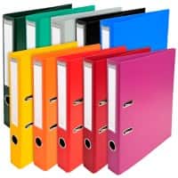 Exacompta Prem Touch Lever Arch File A4 50 mm Assorted 2 ring 53054E Cardboard, PP (Polypropylene) Portrait Pack of 10