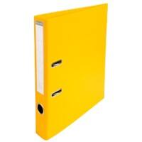 Exacompta Prem Touch Lever Arch File A4 50 mm Yellow 2 ring 53549E Cardboard, PP (Polypropylene) Portrait Pack of 10