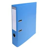 Exacompta Prem Touch Lever Arch File A4 70 mm Blue 2 ring 53742E Cardboard, PP (Polypropylene) Portrait Pack of 10