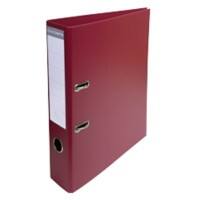 Exacompta Prem Touch Lever Arch File A4 70 mm Burgundy 2 ring 53704E Cardboard, PP (Polypropylene) Portrait  Pack of 10