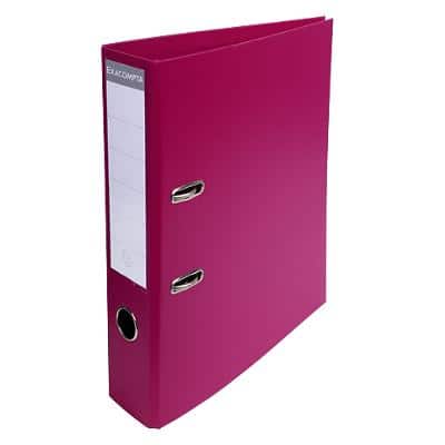 Exacompta Prem Touch Lever Arch File A4 70 mm Fuchsia 2 ring 53747E Cardboard, PP (Polypropylene) Portrait Pack of 10