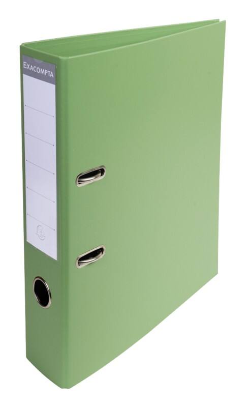 Exacompta Prem Touch Wide Lever Arch File A4 70 mm Anise Green 2 Rings 53756E Plastic Portrait  10 Pieces