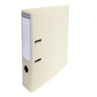 Exacompta Prem Touch Lever Arch File A4 70 mm Cream 2 ring 53750E Cardboard, PP (Polypropylene) Portrait  Pack of 10