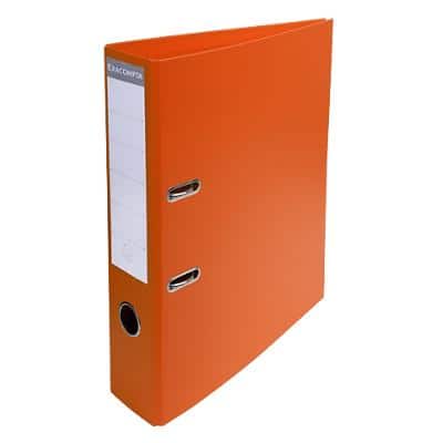 Exacompta Prem Touch Lever Arch File A4 70 mm Orange 2 ring 53744E Cardboard, PP (Polypropylene) Portrait Pack of 10