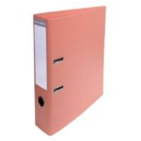 Exacompta Prem Touch Lever Arch File A4 70 mm Salmon 2 Rings 53705E Cardboard, PP (Polypropylene) Portrait  Pack of 10