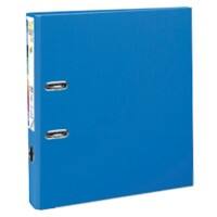 Exacompta Prem Touch Lever Arch File A4 50 mm Blue 2 Rings 53142E Cardboard, PP (Polypropylene) Portrait  Pack of 10