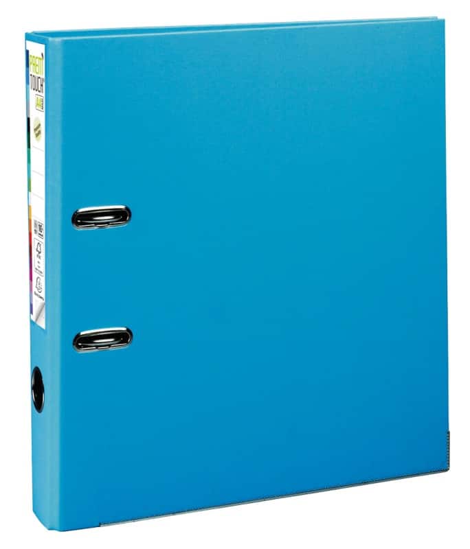 Exacompta Prem Touch Narrow Lever Arch File A4 50 mm Light Blue 2 Rings 53102E Plastic Portrait  10 Pieces